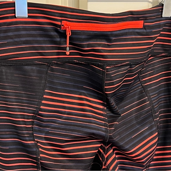 Lululemon Leggings 6 Pace Rival Crop Luxtreme Twisted Dune Red Black Pants Run - Picture 4 of 16